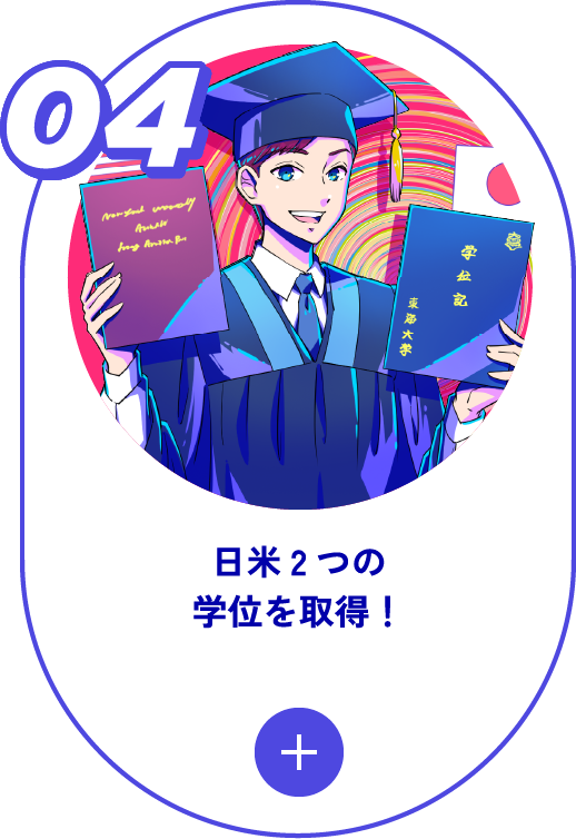 04 日米2つの学位を取得！